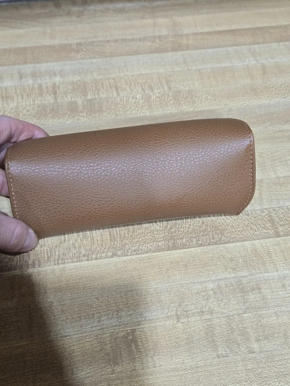 Authentic Luxottica Ray Ban Pebbled Brown Sunglasses Glasses Snap Case ONLY